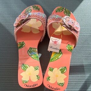 Pink Floral Women's Sandals